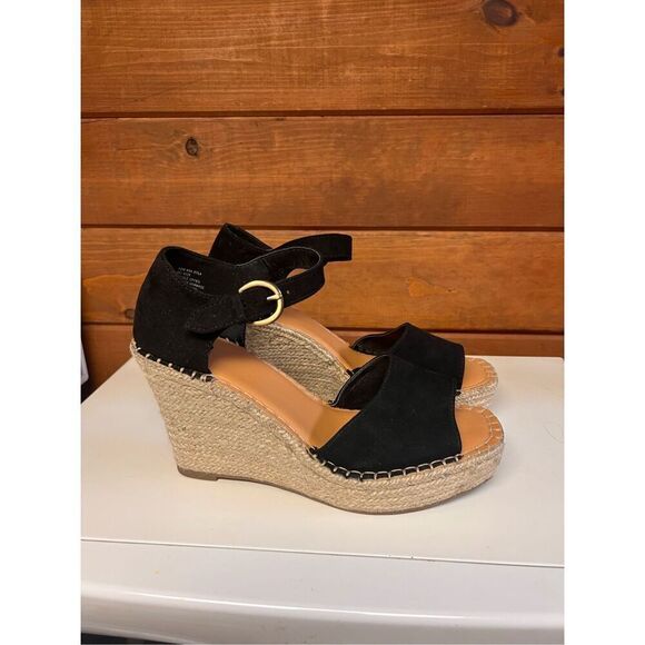 Ana Xyla Wedge Sandals Black Sz 10 - Picture 2 of 10